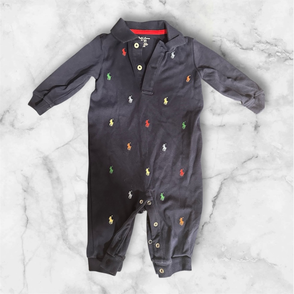 Ralph Lauren Kids Navy One Piece